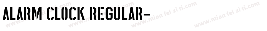 alarm clock regular字体转换